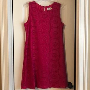 Sleeveless Lace Shift Dress